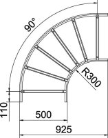 OBO SLB 90 1150R3 FT Oblouk 90°