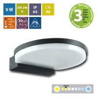 LED svítidlo Framus W, 9W, 3000K, IP65, černá barva MCLED ML-513.032.19.0