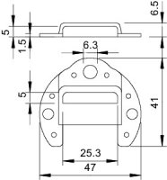 OBO 510 Stropní vývod, 25,3x5mm, světle šedá Polystyrol, PS