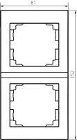 LOGI Dvojnásobný vertikální rámeček - černá matná KANLUX 33576