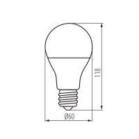 S A60 9W E27 RGBCCT Světelný zdroj LED SMART KANLUX 33641