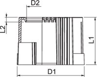 OBO 129 TB PG11 Trubková koncovka dělitelná PG11 světle šedá Polyetylén PE