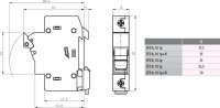 Pojistkový odpínač ETI EFD 10 3p+N LED AD 32A 690V AC s adaptérem pro CH10 gG/aM