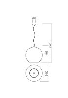 Závěsné svítidlo BOWL SU 1X42W E27 D400 SGS REDO 01-2077