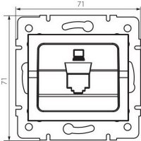 Adaptér datové zásuvky LOGI 1xRJ45 25929 Kanlux grafit