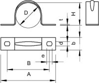 OBO 605 15 G Upevňovací příchytka oboustranná 15mm Ocel galv. zinek