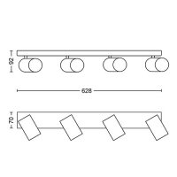 KOSIPO bar/tube bílá 4xNW 230V PHILIPS 871951443527800