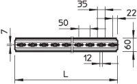 TPS 3000 FS Závěs TP, děrovaný, 3000mm, Ocel, St OBO 6364802