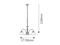 Marian E27 3x 60W IP20 bronz RABALUX 2703