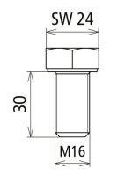 Šroub s šestistrannou hlavou M16x30mm NIRO A4-70 DEHN 419902