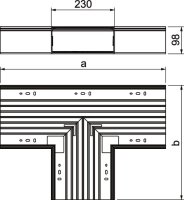 OBO WDK T100230LGR Díl T pro kanál WDK 600x230x100 světle šedá