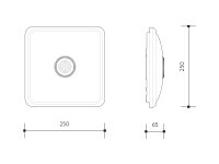 Svítidlo se senzorem EMMA SQUARE 12W 4000K LEDMED LM31300019