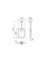 Závěsné svítidlo AERIS SU 1x42W E27 BK REDO 01-2407