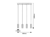 TORAS dub GU10 4x 5W IP20 dub RABALUX 72124