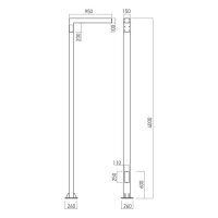 XTORRE STREET LIGHT 4Mr 1x40W 4000K T2-S