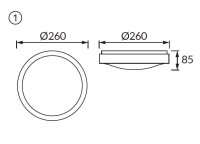 Plafoniera ALEX LED C 12W NW IP44 140° stříbrná IDEUS 03562