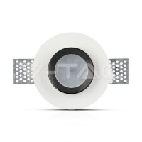 GU10 Fitting Gypsum White Recessed Light With Black Metal Round, VT-866 SKU3145