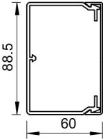 OBO WDK60090CW Nástěnný a stropní kanál s děrováním dna 60x90x2000 krémová bílá