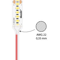 2-žilový kabel AWG22/0,35 mm2, červená/bílá, silikonová izolace