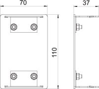 OBO GA-E70110RW Koncový díl pro kanál Rapid 80 70x110mm čistě bílá Hliník Alu