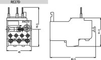 Nadproudové relé RE27D-0,4 1xNO+1xNC 0,28-0,4A pro CEM9-CEM25 ETI 004642400