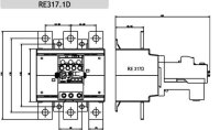 Nadproudové relé ETI RE317.2D-150 1xNO+1xNC 90-112A pro CEM150(E)...CEM250(E)