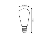 Filament SMART WiFi LED bulb, transparen