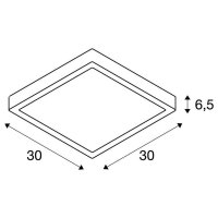 AINOS SQUARE Outdoor nástěnné a stropní LED svítidlo bílé spínač CCT 3000/4000K