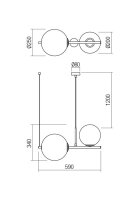 Závěsné svítidlo TALIS SU 2X42W E27 BRONZE REDO 01-1633