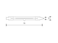 LINEAR GLASS 4W 78mm 3000K