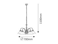 Marian E27 5x 60W IP20 bronz RABALUX 2705