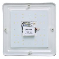 LED svítidlo,11W, 27x27cm, IP44, 1100lm, bílé ECOLITE WD002-11W/LED