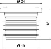 OBO ZA 25-VS Vývodka vzduchotěsná O25 šedá Termoplastický elastomer TPE