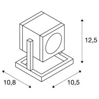 Podlahové svítidlo CUBIX I, GU10, úsporná žárovka, max. 25 W SLV 132835