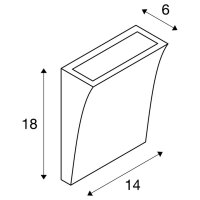 DELWA WIDE venkovní nástěnné svítidlo LED 3000K IP44 bílé 7 W SLV 1000340