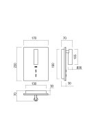 Nástěnné svítidlo ZEN AP LED 19W USB 3000K BK REDO 01-2998