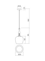 Závěsné svítidlo TOLL SU 1X42W E27 AMBER REDO 01-2740