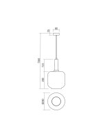 Závěsné svítidlo BRINA SU 1X23W E27 REDO 01-3213