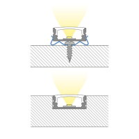 Přisazený hliníkový profil PH2 17x7mm čirý difuzoru 3m MCLED ML-761.022.74.3