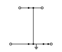 Dvoupatrová svorka, 4vodičová svorka pro ochranný vodič, 2,5mm2, zeleno-žlutá