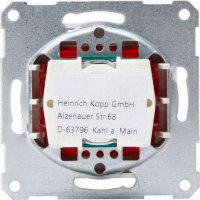 HK 07 bílá - Signálka červený kryt s kontrolkou 230V/2W, E10 KOPP 492129003