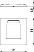 OBO AR45-BSF1 RW Krycí rámeček Modul 45 1 násobný 84x84mm čistě bílá