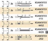 KSAM3F55W02 Koncový spínač kovový s nast