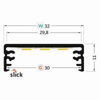 AL profil FKU15 G/W pro LED, bez plexi, 1m, surový FK TECHNICS 4731609