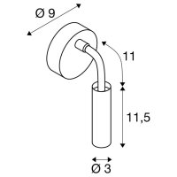 KARPO GOOSE, nástěnné přisazené svítidlo bílé 5,8 W 3000 K 40°    SLV 1006161