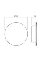 Nástěnné svítidlo TANIT AP LED 24W IP54 SWH 3000K REDO 90541