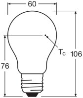 LEDVANCE LED CLASSIC A DIM P 7W 840 Frosted E27