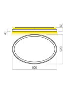 Stropní svítidlo NOBU PL LED 80W 3000/4000K WH REDO 01-3809