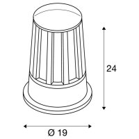 CONE, venkovní stojací lampa, A60, IP54, antracit, max. 100 W    SLV 230435