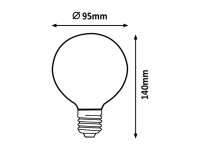 Filament LED E27 G95 5W 200lm 2200K Smoky RABALUX 1420